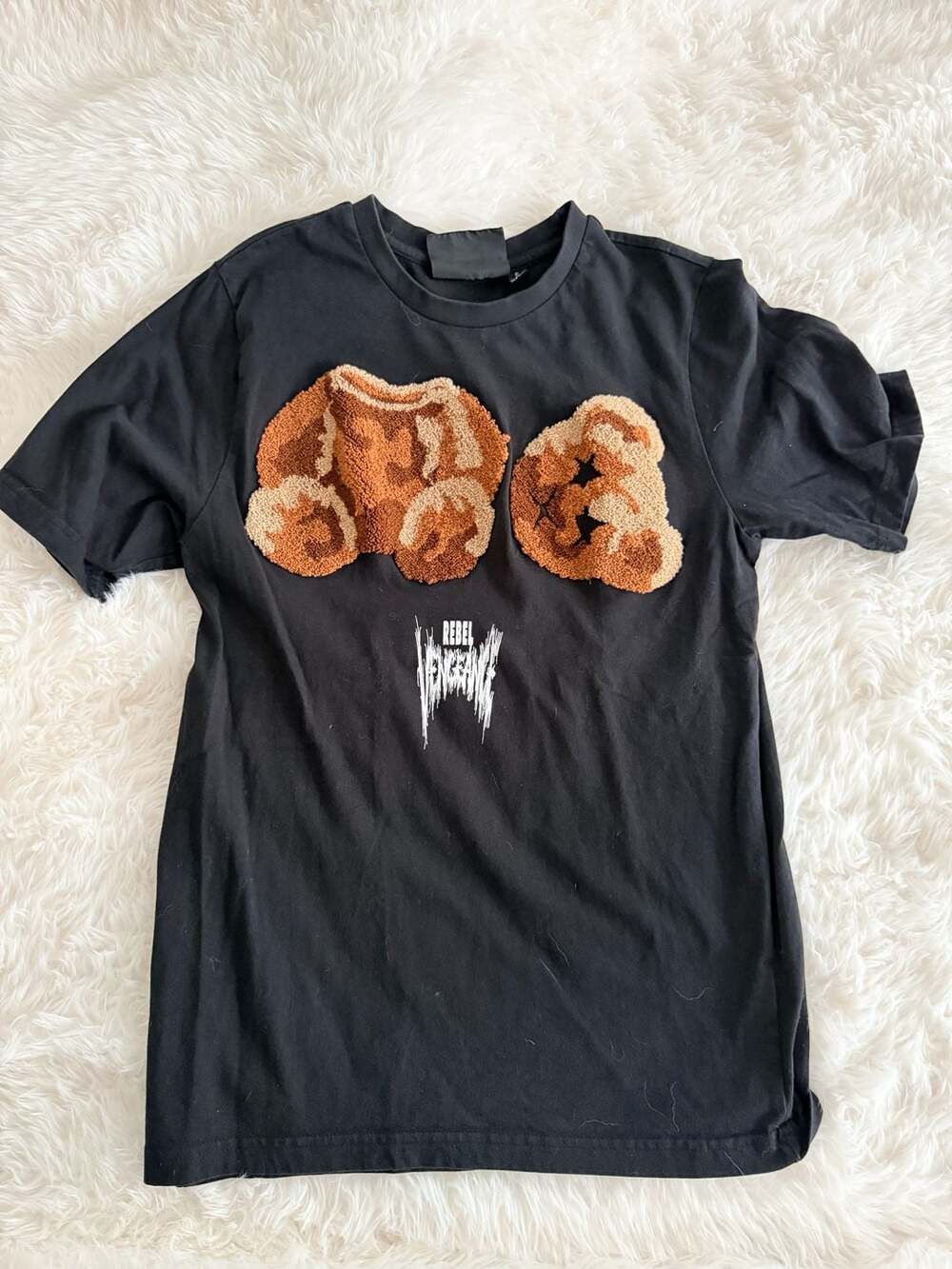 Rebel Vengeance Decapitated Teddy Bear Graphic T-Shirt Size S